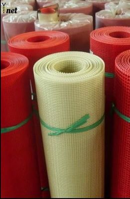 Red Self Adhesive Fiberglass Mesh Water Resistant Stucco Mesh Roll Customized