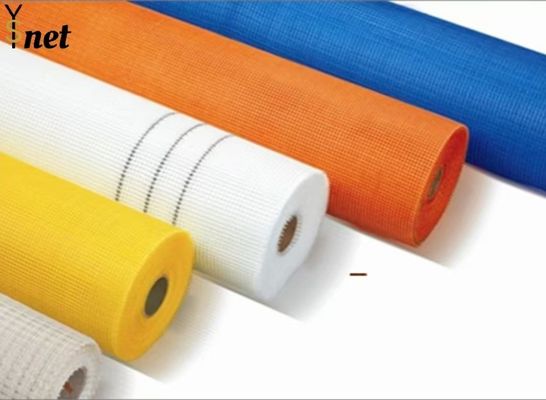 Orange Plastering Fiberglass Mesh 5X5mm Plaster Mesh Roll 160g For Wall