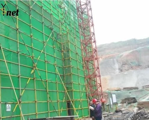Green Builders Safety Netting Tear Resistant Mesh Netting For Scaffolding