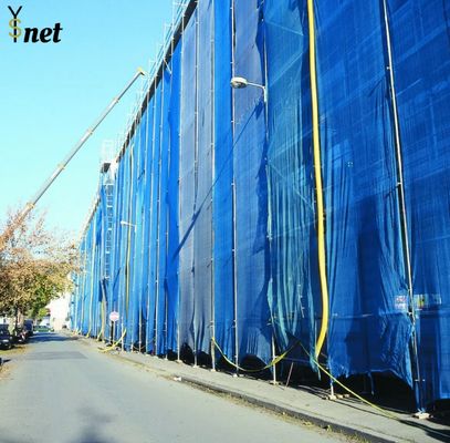 HDPE / PE / Nylon / Plastic Fireproof Mesh Netting Dust Proof Blue Debris Netting