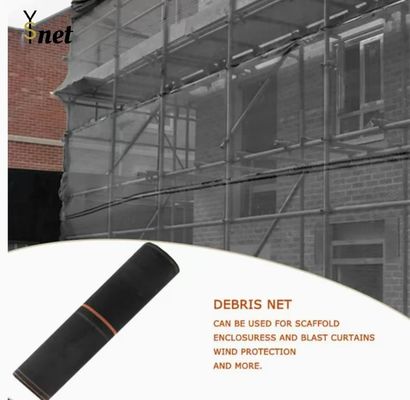 Black Construction Safety Net Corrosion Resistant Construction Safety Debris Netting 8.5 FT X 150 FT