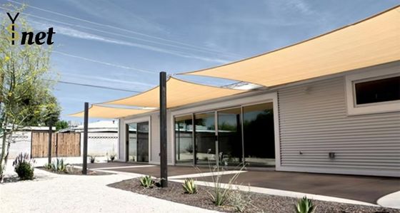 High Strength HDPE Sun Sail Shade Net, Triangle and Square Type Shade Sails for Garden Patio