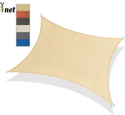 160GSM180GSM Garden Car Park Triangle Rectangle Canopy Waterproof Plastic HDPE Sun Shade Sails Outdoor Ivory Beige