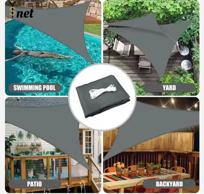 Gepersonaliseerde waterdichte zonnescherm zeilgrijze buitenzonneschermen voor patio