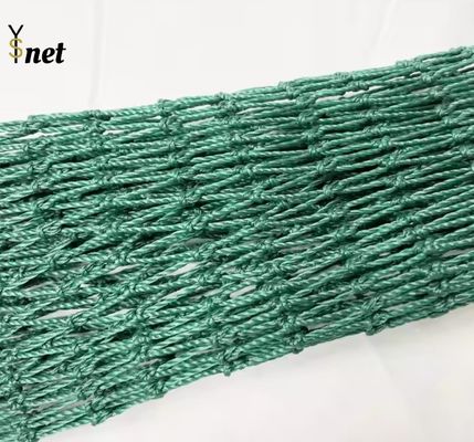 High Strength HDPE Green Multifilament Pe Fish Net Twist Knotted Polyethylene Fishing Net